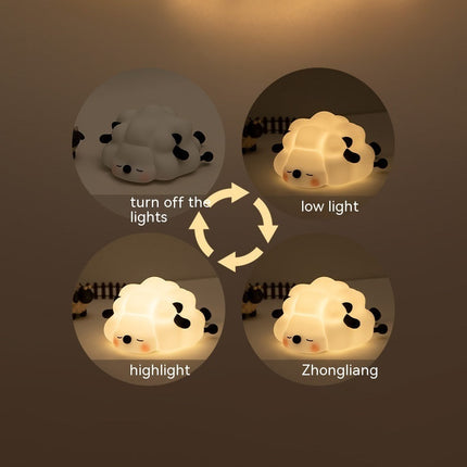 Rechargeable Silicone Sheep Night Light with Timer & Dimmer | Safe and Soft Companion for Peaceful Sleep