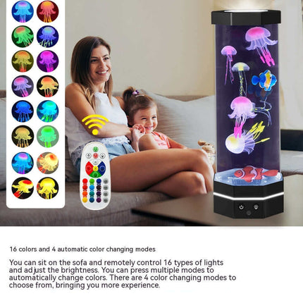 Jellyfish Lamp with Remote Control, 15 Inch Ocean Lamp for Room Decor – image 9