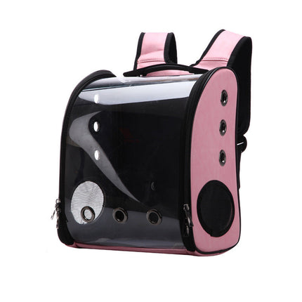 Folding Transparent Pet Backpack with Medium Hardness for Comfort and Anxiety Relief | Lightweight Carrier for Cats and Small Dogs
