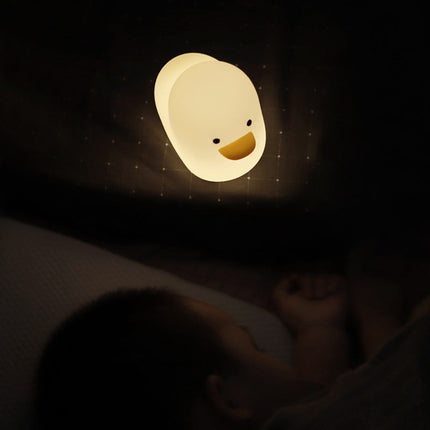 Cartoon Duck LED Night Light with Rechargeable Battery | Soft and Cuddly Bedside Lamp for Kids