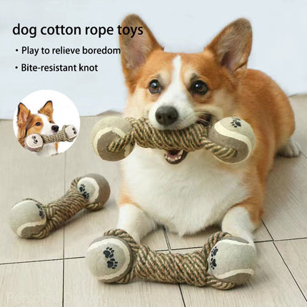 Interactive Cotton Rope Chew Toy for Dogs | Durable Design for Safe Play and Dental Health
