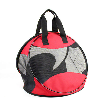 Portable Breathable Pet Carrier with Mesh Windows | Durable Polyester Handbag for Comfortable Travel