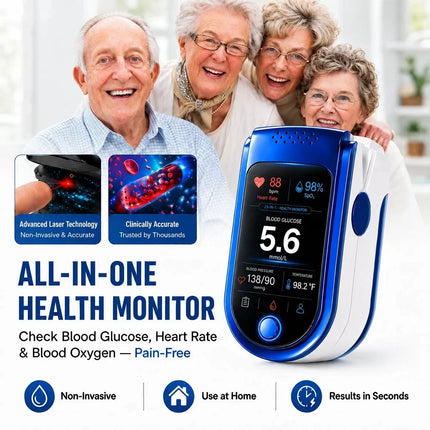 Health Tracker for Daily Wellness Monitoring, Non Invasive Health Monitor, Needle Free Health Gadget for Home Use