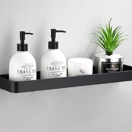 Wall Mounted Towel Rack for Bathroom, Black Aluminum Bathroom Towel Rack with Hooks – image 13