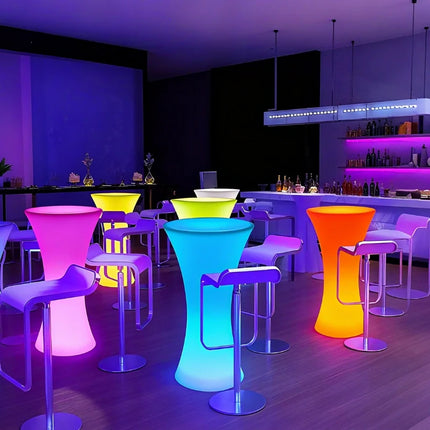 Illuminated Table with Remote Control & Dimming Feature | USB Rechargeable or Solar Powered for Elegant Gatherings
