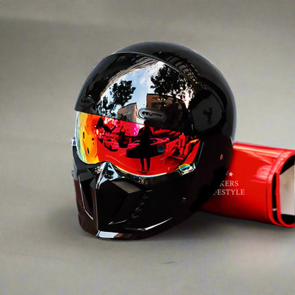 Retro Style Motorcycle Helmet with Visor – image 7