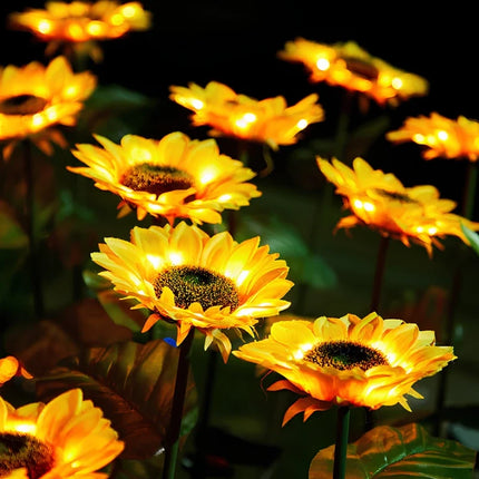 Solar Flower Lights for Garden with Timeless Floral Design | Durable Outdoor Décor for Enchanting Nighttime Glow