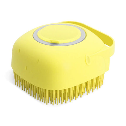 Pet Shampoo Massager Brush with Silicone Bristles | 2-in-1 Grooming Tool for Relaxing Bath Time