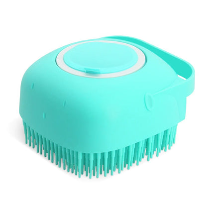 Pet Shampoo Massager Brush with Silicone Bristles | 2-in-1 Grooming Tool for Relaxing Bath Time