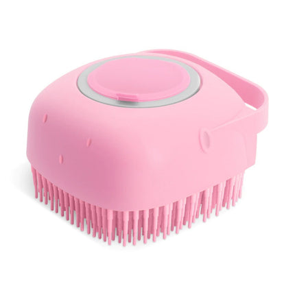 Pet Shampoo Massager Brush with Silicone Bristles | 2-in-1 Grooming Tool for Relaxing Bath Time