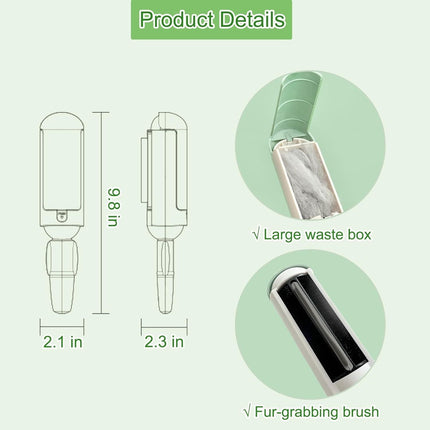 Reusable Pet Hair Remover with Built-In Compartment | Quick Fur Cleanup for Furniture and Clothing