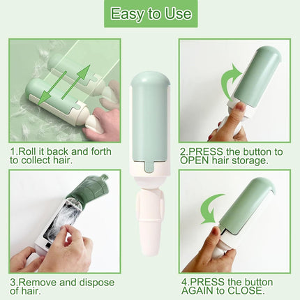Reusable Pet Hair Remover with Built-In Compartment | Quick Fur Cleanup for Furniture and Clothing