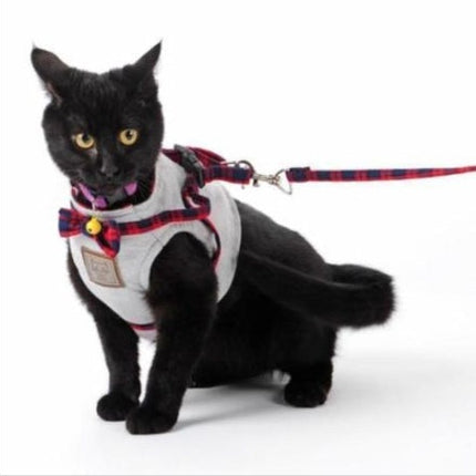 Kitty Cat Harness with Soft Cotton Fabric | Comfortable & Stylish Leash for Everyday Walks