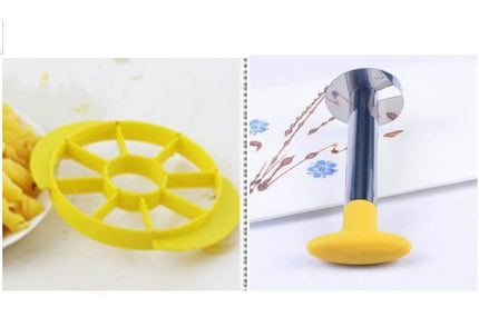 Stainless Steel Pineapple Peeler and Slicer with Ergonomic Handle | Efficient Tool for Easy Pineapple Preparation