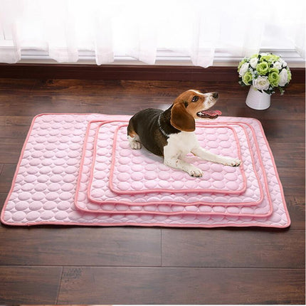 Pet Cooling Pad with Ice Silk Fabric for Instant Relief | Breathable Comfort for Dogs and Cats