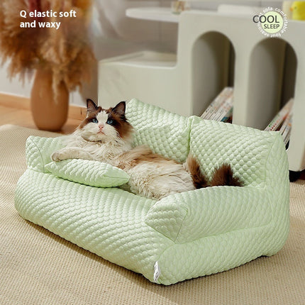 Plush Dog Sofa in Medium Size with Soft Cloth Cover | Cozy Lounge for Small Pets Up to 4kg