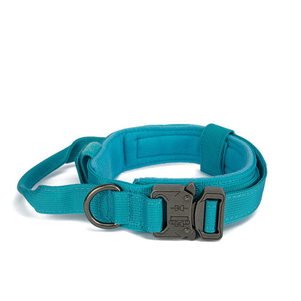 Tactical Dog Collar with Adjustable Fit | Durable Monochrome Nylon Design for Comfortable Outdoor Adventures
