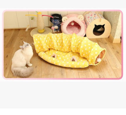 Rolling Dragon Cat Tunnel & Sleeping Bag with Soft Cloth | Cozy Resting Spot and Fun Playtime for Cats