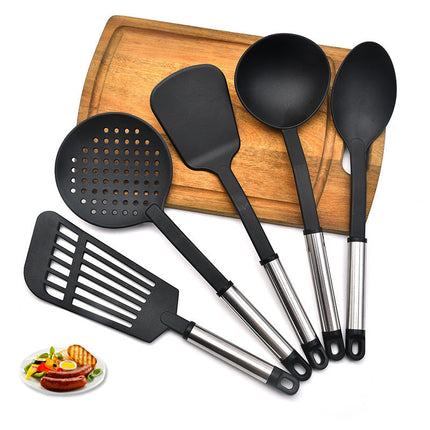 Nylon Scoop and Shovel Kit with Sleek Ergonomic Design | Versatile 5-Piece Set for Simple Cooking and Easy Cleanup