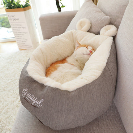 Cozy Warming Pet Bed with Soft Cotton Fabric | Versatile Sleeping Bag & Cushion for Cats and Dogs