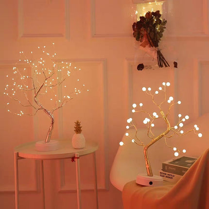 LED Bonsai Tree Light with Dual Power Supply | Elegant Table Lamp for Artistic Home Decor