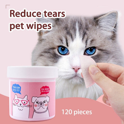 Pet Eye Cleaning Wipes for Dogs and Cats with Natural Ingredients | 120 Count for Tear Stain Removal and Eye Care