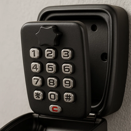 Key Lock Box Wall Mount, Weather Resistant Metal Key Safe for Homes and Rental Properties