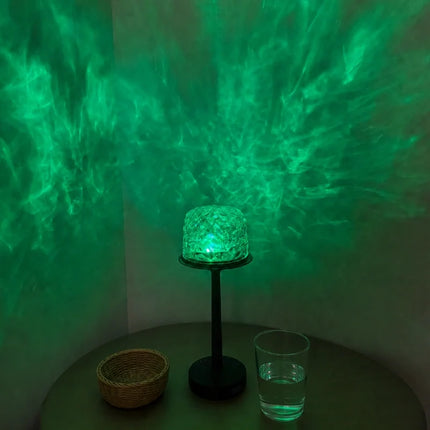 Northern Lights Projector Lamp with 16 Customizable Colors | Elegant Table Lamp for Captivating Atmosphere