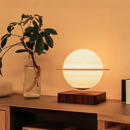 Levitating Lamp with Magnetic Rotation and Realistic Planet Design | Ambient Glow for Cosmic Home Decor
