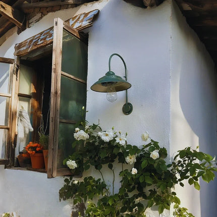 Vintage Solar-Powered Wall Light with Motion Sensor | Weather-Resistant Illumination for Patios and Gardens