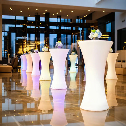Illuminated Table with Remote Control & Dimming Feature | USB Rechargeable or Solar Powered for Elegant Gatherings