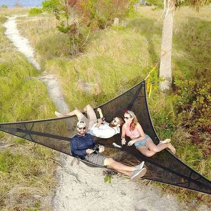 Camping Hammock with 3 Point Anchor System, Multi Person Outdoor Hammock for Garden and Camping Gear – image 8