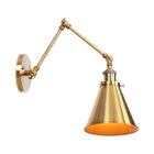 Wall Sconces, Brass Swing Arm Wall Lamp with Metal Shade, Hardwired Wall Light Fixture with 6 or 8 Inch Shade
