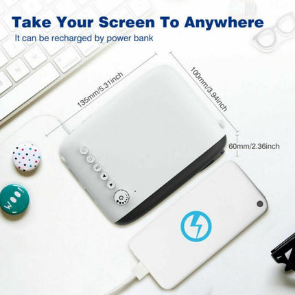 Mini Portable Projector with TFT LCD Technology for Bright, Clear Movies | Compact Design for Home and On-the-Go Viewing