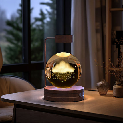 Crystal Serenity Lamp with 3D Crystal Design & Warm Glow | Elegant Home Lighting for Relaxing Atmosphere