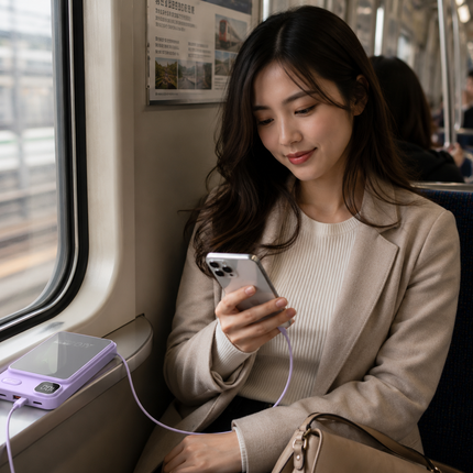 Vepine Best Power Bank | Best Portable Charger with Inductive Charging & Digital Display | High-Capacity Portable Power Bank for iPhone, Samsung & Android