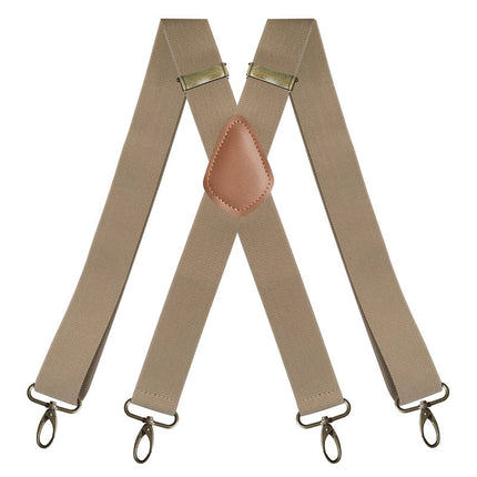 Elastic Suspenders with Clips, Adjustable Pants Suspenders with Bronze Buckles – image 25
