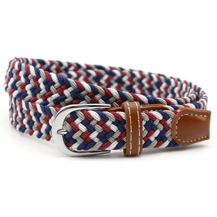 Stretch Belt with Silver Buckle, Woven Braided Belt with No Holes, Elastic Belt for Everyday Comfort – image 19