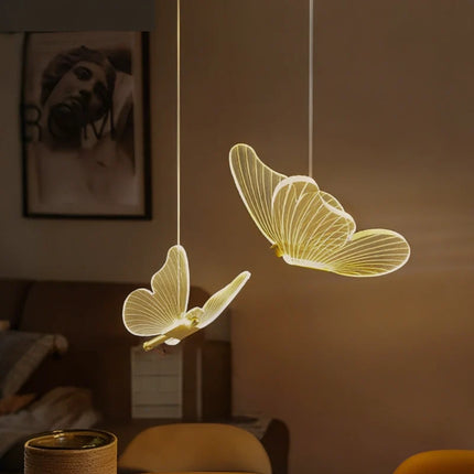 Celestiva Pendant Chandelier with Adjustable Suspension | Elegant Acrylic Wings for Serene Illumination