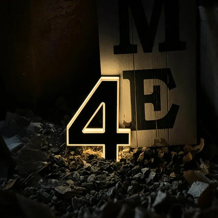 Solar House Number Light with Automatic Dusk Sensor | Modern Black Design for Enhanced Nighttime Visibility