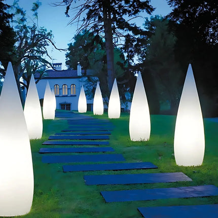 Outdoor Sculptural Glow Light with Dimmable RGB Colors | Weatherproof Design for Patios and Ambiance