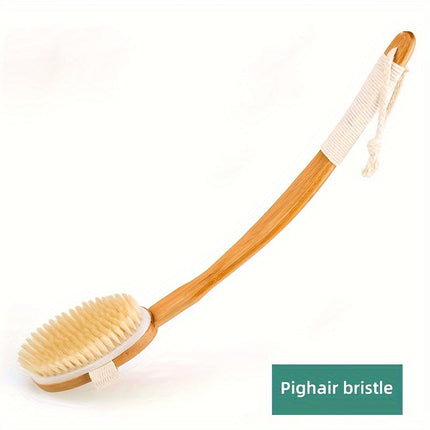 Body Scrubber for Shower, Long Handle Back Scrubber with Boar Bristles – image 6
