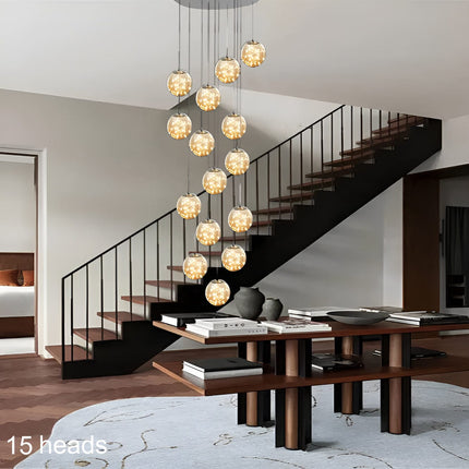 Staircase Chandelier, Long Pendant Chandelier for Stairs and Stairwell – image 15