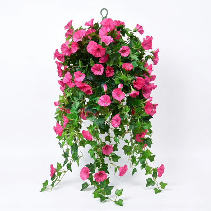 Artificial Morning Glory Flowers, Hanging Fake Flowers for Garden Decor