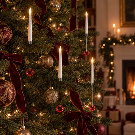 Christmas Tree Candles with Remote, Flameless Candles with Ornaments – image 14