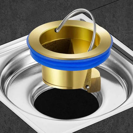 Shower Drain Insert Anti Odor, Brass Floor Drain Insert with Backflow Stopper – image 7