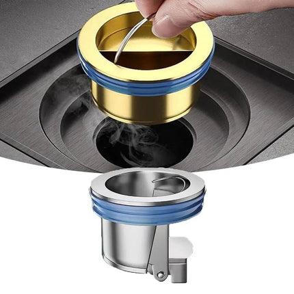 Shower Drain Insert Anti Odor, Brass Floor Drain Insert with Backflow Stopper – image 10