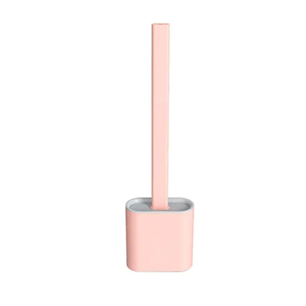Silicone Toilet Brush and Holder, Flexible Toilet Scrubber with Ventilated Holder – image 5