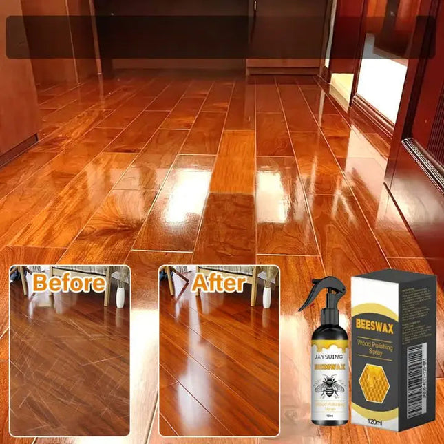 Beeswax Furniture Polish Spray, Wood Cleaner and Polish for Cabinets, Natural Beeswax Wood Polish, Furniture Restorer