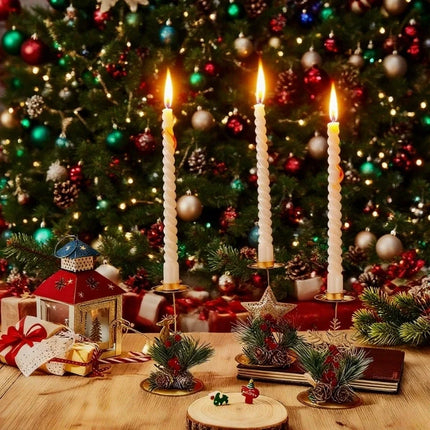 Iron Candle Holder with Holiday / Christmas Motifs | Festive Decor for Cozy Christmas Ambiance